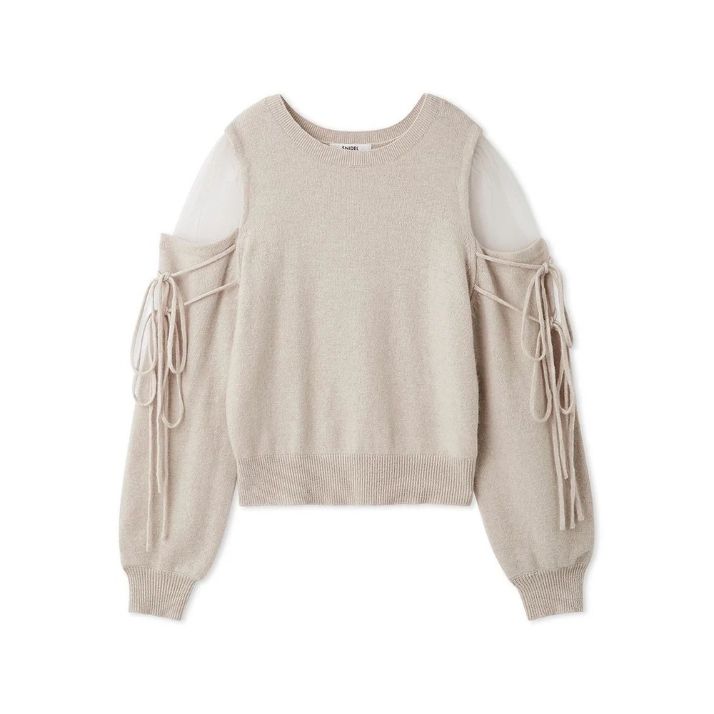 Snidel Womens Whimsy Wool Sweater One Size Cream Soft Fairy Coquette Indie Japan